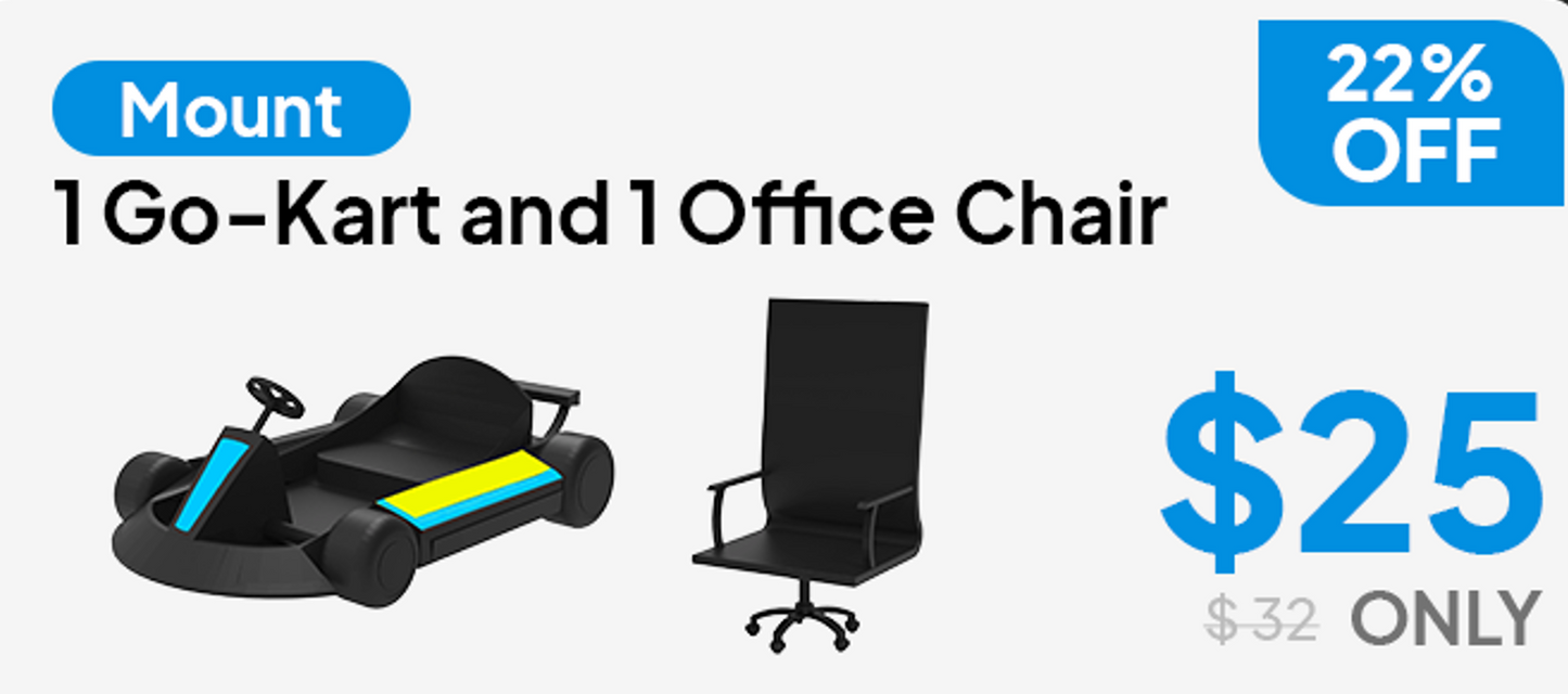 1 Go-Kart and 1 Office Chair